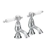 Heritage - Glastonbury Basin Pillar Taps - Chrome -Roc Bathroom Furni Store tgrc00 l