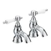 Heritage - Glastonbury Bath Pillar Taps - Chrome 1 Heritage - Glastonbury Bath Pillar Taps - Chrome -Roc Bathroom Furni Store tgrc01 l