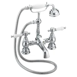 Heritage - Glastonbury Bath Shower Mixer - Chrome