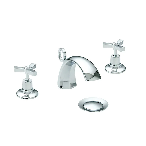 Heritage - Gracechurch 3 Hole Basin Mixer With Pop-up Waste 4 Heritage - Gracechurch 3 Hole Basin Mixer With Pop-up Waste - Image 2