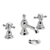 Heritage - Hartlebury 3 Hole Basin Mixer With Pop-up Waste - Chrome -Roc Bathroom Furni Store thrc06l