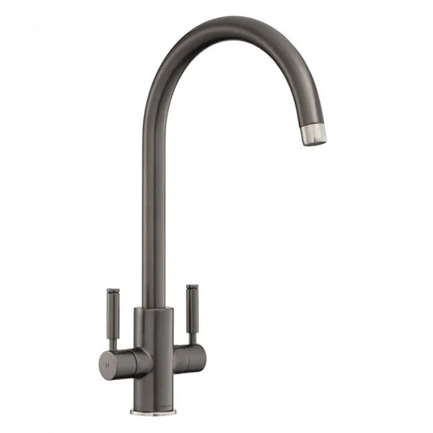 Rangemaster Intense Graphite Dual Lever Kitchen Tap 3 Rangemaster Intense Graphite Dual Lever Kitchen Tap