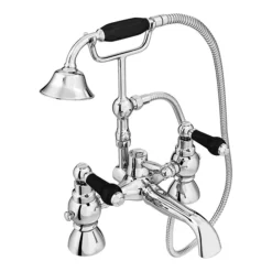 Chatsworth 1928 Traditional Black Lever Freestanding Bath Shower Mixer Tap -Roc Bathroom Furni Store trad011dblkfs d1