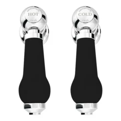 Chatsworth 1928 Traditional Black Lever Freestanding Bath Shower Mixer Tap -Roc Bathroom Furni Store trad011dblkfs d2