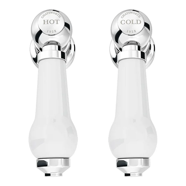 Chatsworth 1928 Traditional White Lever Bath Filler Tap 5 Chatsworth 1928 Traditional White Lever Bath Filler Tap - Image 3