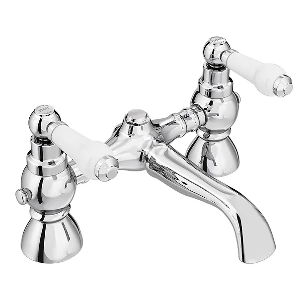 Chatsworth 1928 Traditional White Lever Bath Filler Tap 4 Chatsworth 1928 Traditional White Lever Bath Filler Tap - Image 2