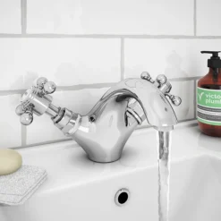 Chatsworth 1928 Traditional Crosshead Mono Basin Mixer Tap -Roc Bathroom Furni Store trad05d d3