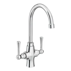 Trafalgar Polished Chrome Dual Lever Kitchen Mixer Tap 10 Trafalgar Polished Chrome Dual Lever Kitchen Mixer Tap -Roc Bathroom Furni Store trktchr d1