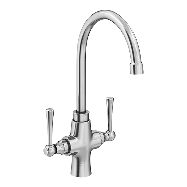 Trafalgar Brushed Nickel Dual Lever Kitchen Mixer Tap 5 Trafalgar Brushed Nickel Dual Lever Kitchen Mixer Tap - Image 3