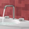 Crosswater 3ONE6 Stainless Steel Deck Mounted 3 Hole Set Basin Mixer -Roc Bathroom Furni Store ts135dns d2