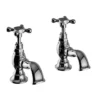 Heritage Trinity Basin Pillar Taps - Chrome -Roc Bathroom Furni Store ttrcc00