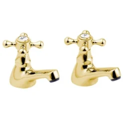Deva Tudor Basin Taps - Gold