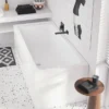 Villeroy & Boch Villeroy And Boch Architectura Matt Black Wall Mounted Square Bath Spout -Roc Bathroom Furni Store tvt125002000k5 matt black life
