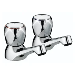 Bristan - Club Basin Taps - Chrome With Metal Heads 5 Bristan - Club Basin Taps - Chrome With Metal Heads -Roc Bathroom Furni Store vac12cmt ln