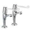Bristan - Value Lever High Neck Pillar Taps With 6" Levers - VAL-HNK-C-6-CD -Roc Bathroom Furni Store valhnkc6cd ln
