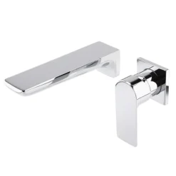 Valencia Modern 2TH Wall Mounted Basin Mixer