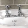 Silverdale Victorian Cloakroom Basin Pillar Taps Chrome 1 Silverdale Victorian Cloakroom Basin Pillar Taps Chrome -Roc Bathroom Furni Store vctbscplchrl