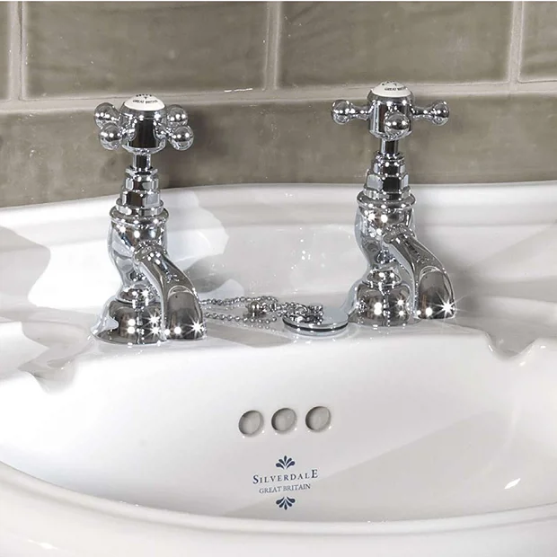 Silverdale Victorian Cloakroom Basin Pillar Taps Chrome 3 Silverdale Victorian Cloakroom Basin Pillar Taps Chrome