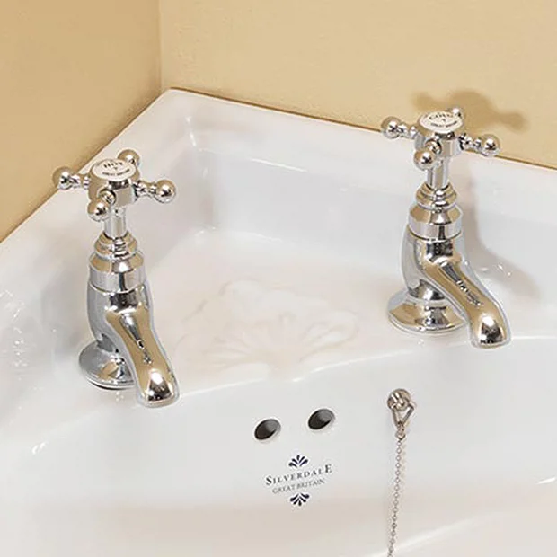 Silverdale Victorian Cloakroom Basin Pillar Taps Chrome 5 Silverdale Victorian Cloakroom Basin Pillar Taps Chrome - Image 3