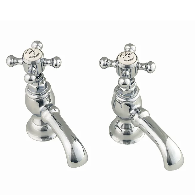 Silverdale Victorian Bath Pillar Taps Chrome 4 Silverdale Victorian Bath Pillar Taps Chrome - Image 2