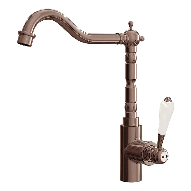 Venice Traditional Single Lever Kitchen Mixer Tap With Swivel Spout - Brushed Copper 3 Venice Traditional Single Lever Kitchen Mixer Tap With Swivel Spout - Brushed Copper