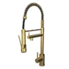 Venice Modern Kitchen Mixer Tap With Swivel Spout & Directional Spray - Brushed Brass -Roc Bathroom Furni Store venkt762 l
