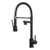Venice Matt Black Kitchen Sink Mixer With Smooth Rubber Hose And Flexi Spray -Roc Bathroom Furni Store vnksm384 d1