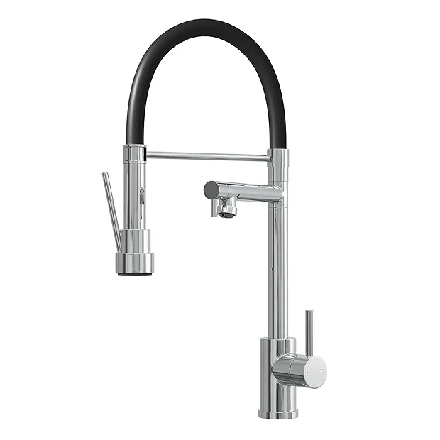 Venice Chrome Kitchen Sink Mixer With Smooth Rubber Hose And Flexi Spray 3 Venice Chrome Kitchen Sink Mixer With Smooth Rubber Hose And Flexi Spray