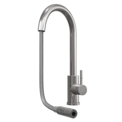 Venice Brushed Steel Kitchen Sink Mixer With Pull-Out Hose And Spray Head