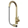 Venice Brushed Brass Kitchen Sink Mixer With Pull-Out Hose And Spray Head 2 Venice Brushed Brass Kitchen Sink Mixer With Pull-Out Hose And Spray Head -Roc Bathroom Furni Store vnksm455 d2