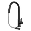 Venice Matt Black Kitchen Sink Mixer With Concealed Pull Out Hose And Spray Head -Roc Bathroom Furni Store vnksm457 d2