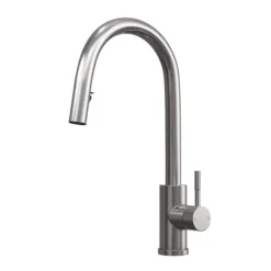 Venice Brushed Steel Kitchen Sink Mixer With Concealed Pull Out Hose And Spray Head 7 Venice Brushed Steel Kitchen Sink Mixer With Concealed Pull Out Hose And Spray Head -Roc Bathroom Furni Store vnksm458 d1