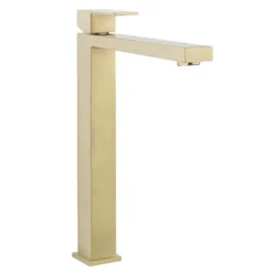Crosswater Verge Tall Monobloc Basin Mixer Brushed Brass