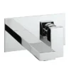 Crosswater Verge Wall Mounted (2TH) Basin Mixer Chrome -Roc Bathroom Furni Store vr121wnc lrg