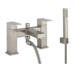 Crosswater Verge Bath Shower Mixer With Shower Kit Stainless Steel Effect