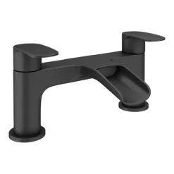 Valencia Matt Black Waterfall Bath Filler -Roc Bathroom Furni Store vwft2blknl