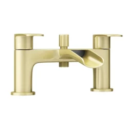 Valencia Brushed Brass Waterfall Bath Shower Mixer Incl. Shower Kit -Roc Bathroom Furni Store vwft3bb d4