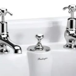 Burlington - Birkenhead Regent 2 Tap Hole Bridge Curved Spout Basin Mixer (230mm Centers) W Invisible Overflow 9 Burlington - Birkenhead Regent 2 Tap Hole Bridge Curved Spout Basin Mixer (230mm Centers) W Invisible Overflow -Roc Bathroom Furni Store w9 d1